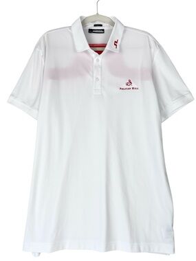J. LINDEBERG GOLF POLO SHIRT Sz XXL Pelican Hill California White Red